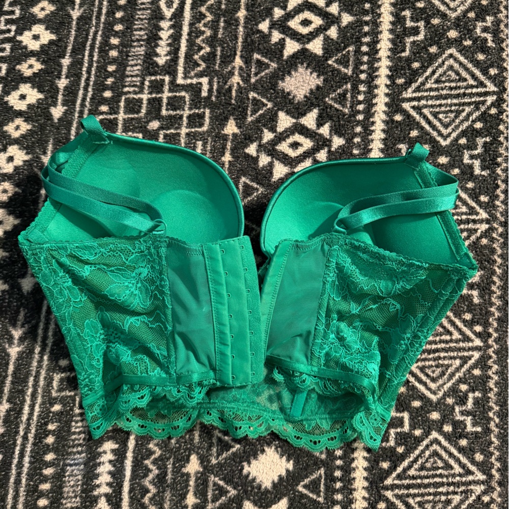Lace Corset Top|Emerald Green VS Bustier|34D BNWT - Picture 5 of 5